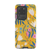 Samsung phone case-Magnolias By Lee Foster Wilson-Product Details Raised bevel to protect screen from scratches. Impact resistant polycarbonate shell and shock absorbing inner TPU liner. Secure fit with design wrapping around side of the case and full access to ports. Compatible with Qi-standard wireless charging. Thickness 1/8 inch (3mm), weight 30g. Compatibility See drop down menu for options, please select the right case as we print to order.-Stringberry