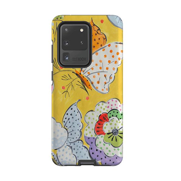 Samsung phone case-Mariposa By Sarah Campbell-Product Details Raised bevel to protect screen from scratches. Impact resistant polycarbonate shell and shock absorbing inner TPU liner. Secure fit with design wrapping around side of the case and full access to ports. Compatible with Qi-standard wireless charging. Thickness 1/8 inch (3mm), weight 30g. Compatibility See drop down menu for options, please select the right case as we print to order.-Stringberry