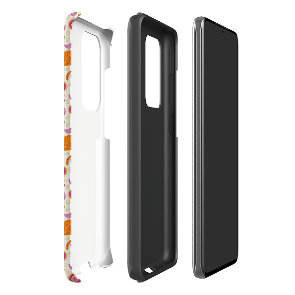 Samsung phone case-Marmalade Cat By Suzy Taylor-Product Details Raised bevel to protect screen from scratches. Impact resistant polycarbonate shell and shock absorbing inner TPU liner. Secure fit with design wrapping around side of the case and full access to ports. Compatible with Qi-standard wireless charging. Thickness 1/8 inch (3mm), weight 30g. Compatibility See drop down menu for options, please select the right case as we print to order.-Stringberry