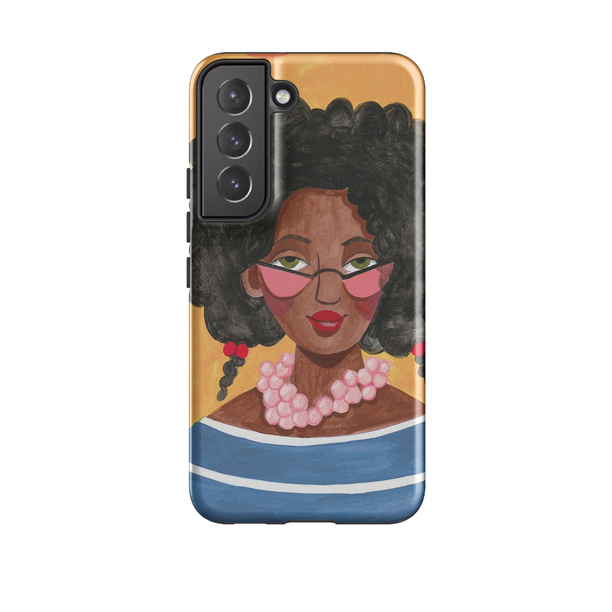 Samsung phone case-Me By Caroline Bonne Muller-Product Details Raised bevel to protect screen from scratches. Impact resistant polycarbonate shell and shock absorbing inner TPU liner. Secure fit with design wrapping around side of the case and full access to ports. Compatible with Qi-standard wireless charging. Thickness 1/8 inch (3mm), weight 30g. Compatibility See drop down menu for options, please select the right case as we print to order.-Stringberry