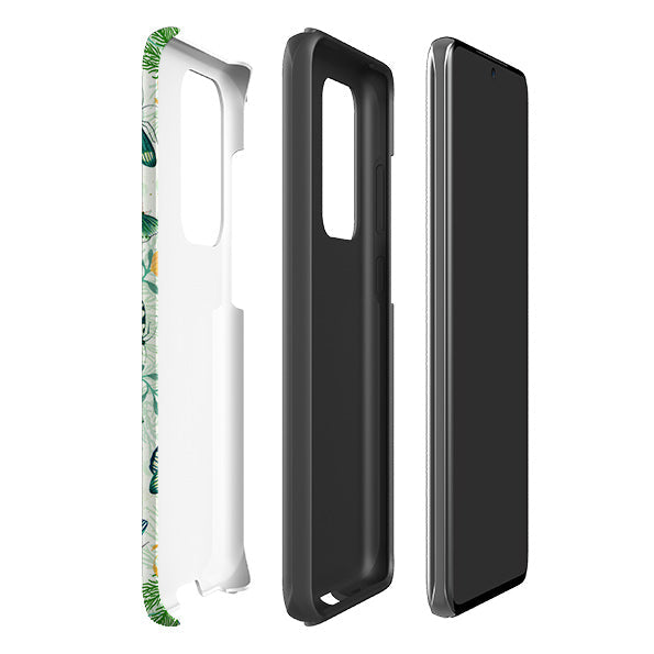 Samsung phone case-Medium Moth 1 By Katherine Quinn-Product Details Raised bevel to protect screen from scratches. Impact resistant polycarbonate shell and shock absorbing inner TPU liner. Secure fit with design wrapping around side of the case and full access to ports. Compatible with Qi-standard wireless charging. Thickness 1/8 inch (3mm), weight 30g. Compatibility See drop down menu for options, please select the right case as we print to order.-Stringberry