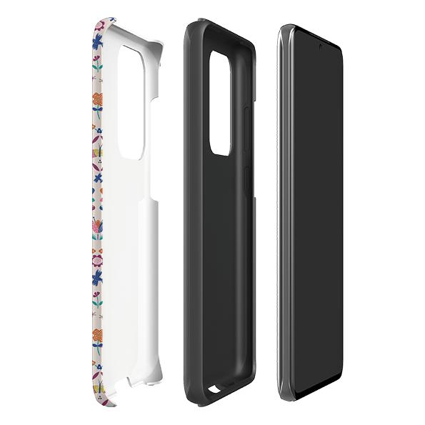 Samsung phone case-Meow By Ali Brookes-Product Details Raised bevel to protect screen from scratches. Impact resistant polycarbonate shell and shock absorbing inner TPU liner. Secure fit with design wrapping around side of the case and full access to ports. Compatible with Qi-standard wireless charging. Thickness 1/8 inch (3mm), weight 30g. Compatibility See drop down menu for options, please select the right case as we print to order.-Stringberry