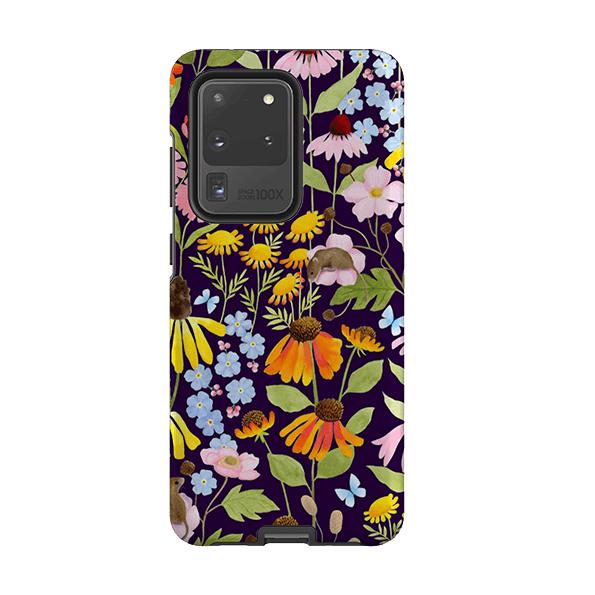 Samsung phone case-Mice And Wildflowers By Bex Parkin-Product Details Raised bevel to protect screen from scratches. Impact resistant polycarbonate shell and shock absorbing inner TPU liner. Secure fit with design wrapping around side of the case and full access to ports. Compatible with Qi-standard wireless charging. Thickness 1/8 inch (3mm), weight 30g. Compatibility See drop down menu for options, please select the right case as we print to order.-Stringberry