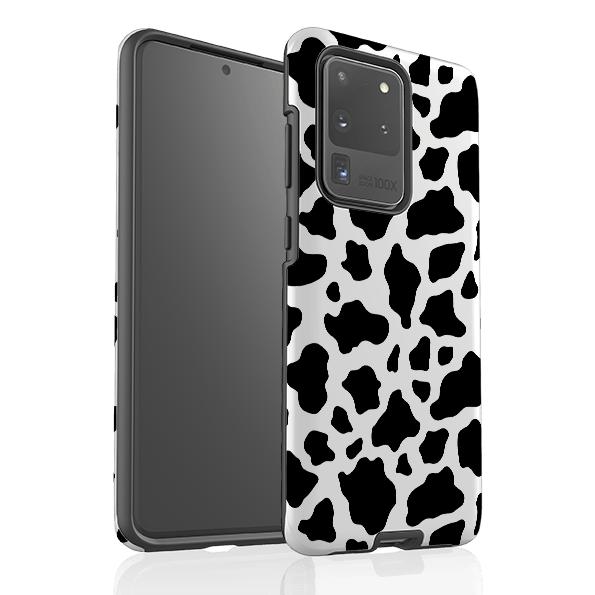 Samsung phone case-Moo-Product Details Raised bevel to protect screen from scratches. Impact resistant polycarbonate shell and shock absorbing inner TPU liner. Secure fit with design wrapping around side of the case and full access to ports. Compatible with Qi-standard wireless charging. Thickness 1/8 inch (3mm), weight 30g. Compatibility See drop down menu for options, please select the right case as we print to order.-Stringberry