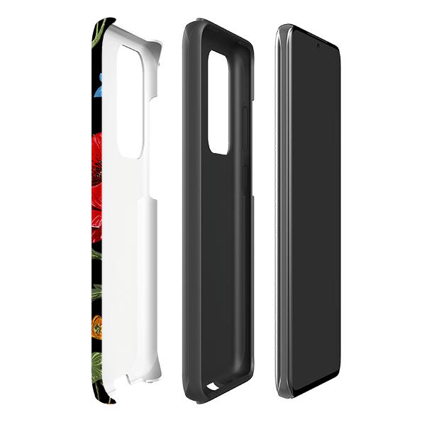 Samsung phone case-Moonlight Garden-Product Details Raised bevel to protect screen from scratches. Impact resistant polycarbonate shell and shock absorbing inner TPU liner. Secure fit with design wrapping around side of the case and full access to ports. Compatible with Qi-standard wireless charging. Thickness 1/8 inch (3mm), weight 30g. Compatibility See drop down menu for options, please select the right case as we print to order.-Stringberry