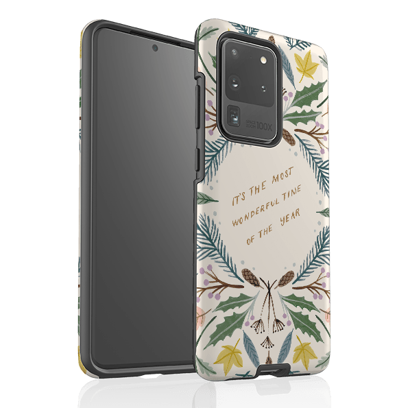 Samsung phone case-Most Wonderful Time By Bex Parkin-Product Details Raised bevel to protect screen from scratches. Impact resistant polycarbonate shell and shock absorbing inner TPU liner. Secure fit with design wrapping around side of the case and full access to ports. Compatible with Qi-standard wireless charging. Thickness 1/8 inch (3mm), weight 30g. Compatibility See drop down menu for options, please select the right case as we print to order.-Stringberry