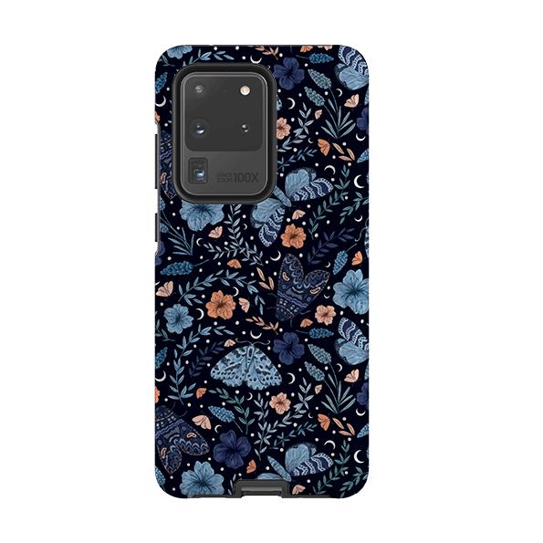 Samsung phone case-Moth By Jade Mosinski-Product Details Raised bevel to protect screen from scratches. Impact resistant polycarbonate shell and shock absorbing inner TPU liner. Secure fit with design wrapping around side of the case and full access to ports. Compatible with Qi-standard wireless charging. Thickness 1/8 inch (3mm), weight 30g. Compatibility See drop down menu for options, please select the right case as we print to order.-Stringberry