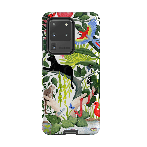 Samsung phone case-Mother Nature By Bex Parkin-Product Details Raised bevel to protect screen from scratches. Impact resistant polycarbonate shell and shock absorbing inner TPU liner. Secure fit with design wrapping around side of the case and full access to ports. Compatible with Qi-standard wireless charging. Thickness 1/8 inch (3mm), weight 30g. Compatibility See drop down menu for options, please select the right case as we print to order.-Stringberry