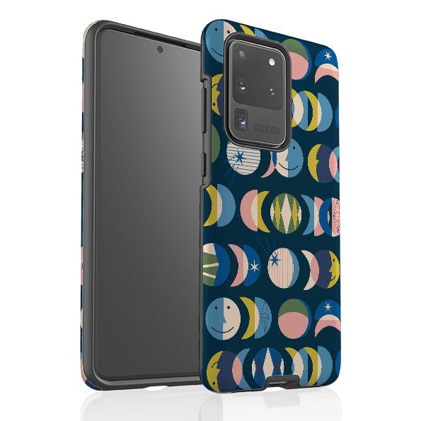 Samsung phone case-Mystic Moon By Ali Brookes-Product Details Raised bevel to protect screen from scratches. Impact resistant polycarbonate shell and shock absorbing inner TPU liner. Secure fit with design wrapping around side of the case and full access to ports. Compatible with Qi-standard wireless charging. Thickness 1/8 inch (3mm), weight 30g. Compatibility See drop down menu for options, please select the right case as we print to order.-Stringberry