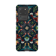 Samsung phone case-Navy Hanky By Katherine Quinn-Product Details Raised bevel to protect screen from scratches. Impact resistant polycarbonate shell and shock absorbing inner TPU liner. Secure fit with design wrapping around side of the case and full access to ports. Compatible with Qi-standard wireless charging. Thickness 1/8 inch (3mm), weight 30g. Compatibility See drop down menu for options, please select the right case as we print to order.-Stringberry