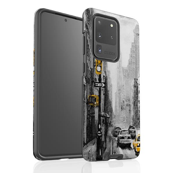 Samsung phone case-New York-Product Details Raised bevel to protect screen from scratches. Impact resistant polycarbonate shell and shock absorbing inner TPU liner. Secure fit with design wrapping around side of the case and full access to ports. Compatible with Qi-standard wireless charging. Thickness 1/8 inch (3mm), weight 30g. Compatibility See drop down menu for options, please select the right case as we print to order.-Stringberry