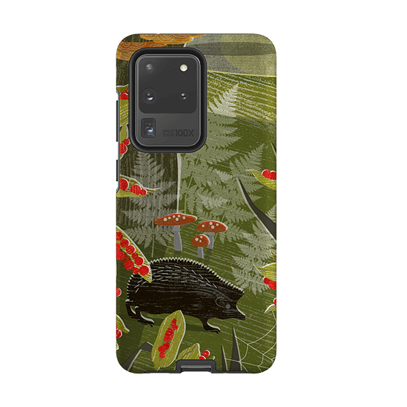 Samsung phone case-October Hedgehog By Liane Payne-Product Details Raised bevel to protect screen from scratches. Impact resistant polycarbonate shell and shock absorbing inner TPU liner. Secure fit with design wrapping around side of the case and full access to ports. Compatible with Qi-standard wireless charging. Thickness 1/8 inch (3mm), weight 30g. Compatibility See drop down menu for options, please select the right case as we print to order.-Stringberry