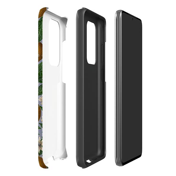 Samsung phone case-Oranges By Catherine Rowe-Product Details Raised bevel to protect screen from scratches. Impact resistant polycarbonate shell and shock absorbing inner TPU liner. Secure fit with design wrapping around side of the case and full access to ports. Compatible with Qi-standard wireless charging. Thickness 1/8 inch (3mm), weight 30g. Compatibility See drop down menu for options, please select the right case as we print to order.-Stringberry
