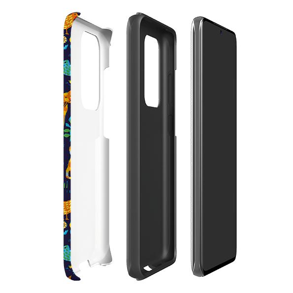 Samsung phone case-Our Yard By Sarah Campbell-Product Details Raised bevel to protect screen from scratches. Impact resistant polycarbonate shell and shock absorbing inner TPU liner. Secure fit with design wrapping around side of the case and full access to ports. Compatible with Qi-standard wireless charging. Thickness 1/8 inch (3mm), weight 30g. Compatibility See drop down menu for options, please select the right case as we print to order.-Stringberry