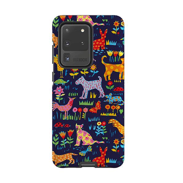 Samsung phone case-Our Yard By Sarah Campbell-Product Details Raised bevel to protect screen from scratches. Impact resistant polycarbonate shell and shock absorbing inner TPU liner. Secure fit with design wrapping around side of the case and full access to ports. Compatible with Qi-standard wireless charging. Thickness 1/8 inch (3mm), weight 30g. Compatibility See drop down menu for options, please select the right case as we print to order.-Stringberry
