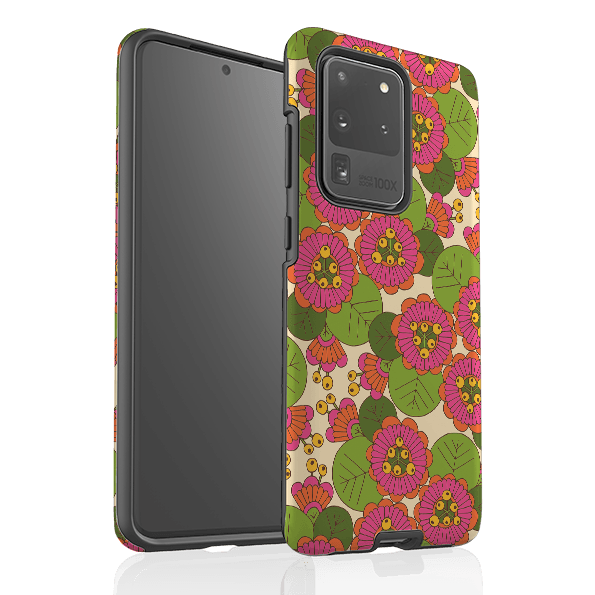 Samsung phone case-Passion Lilly By Amelia Bowman-Product Details Raised bevel to protect screen from scratches. Impact resistant polycarbonate shell and shock absorbing inner TPU liner. Secure fit with design wrapping around side of the case and full access to ports. Compatible with Qi-standard wireless charging. Thickness 1/8 inch (3mm), weight 30g. Compatibility See drop down menu for options, please select the right case as we print to order.-Stringberry