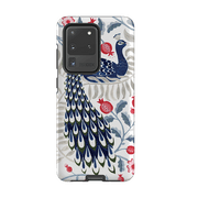 Samsung phone case-Peacock By Bex Parkin-Product Details Raised bevel to protect screen from scratches. Impact resistant polycarbonate shell and shock absorbing inner TPU liner. Secure fit with design wrapping around side of the case and full access to ports. Compatible with Qi-standard wireless charging. Thickness 1/8 inch (3mm), weight 30g. Compatibility See drop down menu for options, please select the right case as we print to order.-Stringberry