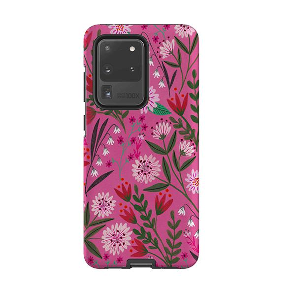 Samsung phone case-Pink Sunset By Lee Foster Wilson-Product Details Raised bevel to protect screen from scratches. Impact resistant polycarbonate shell and shock absorbing inner TPU liner. Secure fit with design wrapping around side of the case and full access to ports. Compatible with Qi-standard wireless charging. Thickness 1/8 inch (3mm), weight 30g. Compatibility See drop down menu for options, please select the right case as we print to order.-Stringberry