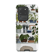 Samsung phone case-Plant Shelves By Bex Parkin-Product Details Raised bevel to protect screen from scratches. Impact resistant polycarbonate shell and shock absorbing inner TPU liner. Secure fit with design wrapping around side of the case and full access to ports. Compatible with Qi-standard wireless charging. Thickness 1/8 inch (3mm), weight 30g. Compatibility See drop down menu for options, please select the right case as we print to order.-Stringberry