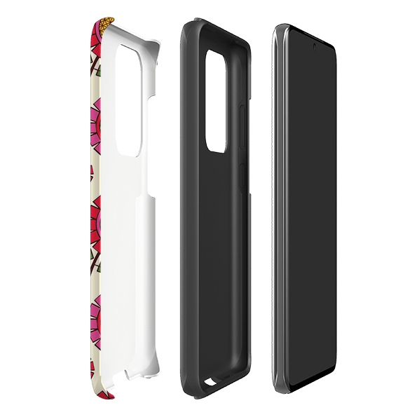 Samsung phone case-Pop Flower By Amelia Bowman-Product Details Raised bevel to protect screen from scratches. Impact resistant polycarbonate shell and shock absorbing inner TPU liner. Secure fit with design wrapping around side of the case and full access to ports. Compatible with Qi-standard wireless charging. Thickness 1/8 inch (3mm), weight 30g. Compatibility See drop down menu for options, please select the right case as we print to order.-Stringberry