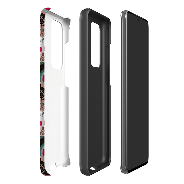 Samsung phone case-Poppies And Crow By Suzy Taylor-Product Details Raised bevel to protect screen from scratches. Impact resistant polycarbonate shell and shock absorbing inner TPU liner. Secure fit with design wrapping around side of the case and full access to ports. Compatible with Qi-standard wireless charging. Thickness 1/8 inch (3mm), weight 30g. Compatibility See drop down menu for options, please select the right case as we print to order.-Stringberry