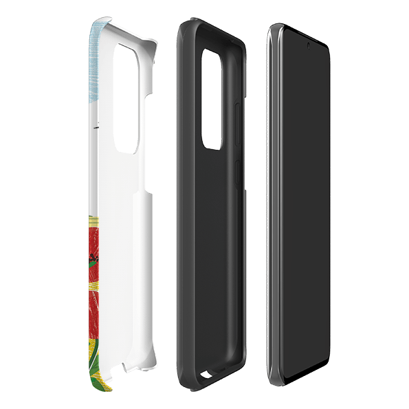 Samsung phone case-Poppy Fields By Liane Payne-Product Details Raised bevel to protect screen from scratches. Impact resistant polycarbonate shell and shock absorbing inner TPU liner. Secure fit with design wrapping around side of the case and full access to ports. Compatible with Qi-standard wireless charging. Thickness 1/8 inch (3mm), weight 30g. Compatibility See drop down menu for options, please select the right case as we print to order.-Stringberry