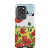 Samsung phone case-Poppy Fields By Liane Payne-Product Details Raised bevel to protect screen from scratches. Impact resistant polycarbonate shell and shock absorbing inner TPU liner. Secure fit with design wrapping around side of the case and full access to ports. Compatible with Qi-standard wireless charging. Thickness 1/8 inch (3mm), weight 30g. Compatibility See drop down menu for options, please select the right case as we print to order.-Stringberry