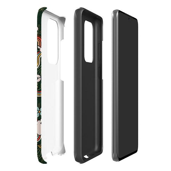 Samsung phone case-Power Mandala-Product Details Raised bevel to protect screen from scratches. Impact resistant polycarbonate shell and shock absorbing inner TPU liner. Secure fit with design wrapping around side of the case and full access to ports. Compatible with Qi-standard wireless charging. Thickness 1/8 inch (3mm), weight 30g. Compatibility See drop down menu for options, please select the right case as we print to order.-Stringberry