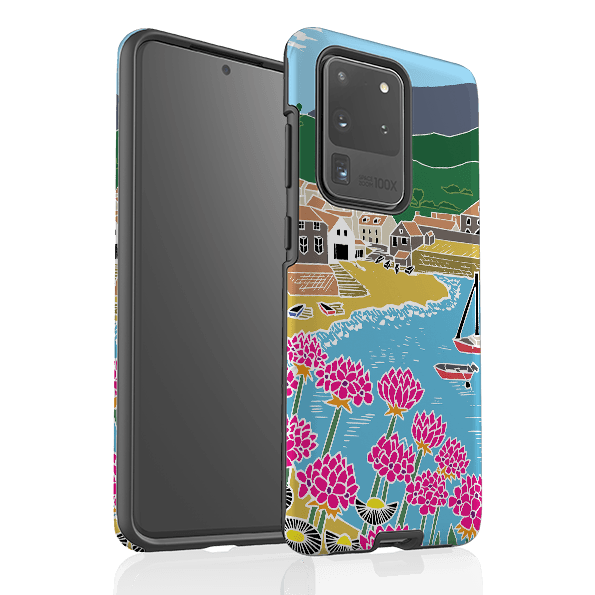 Samsung phone case-Quaint Harbour By Kate Heiss-Product Details Raised bevel to protect screen from scratches. Impact resistant polycarbonate shell and shock absorbing inner TPU liner. Secure fit with design wrapping around side of the case and full access to ports. Compatible with Qi-standard wireless charging. Thickness 1/8 inch (3mm), weight 30g. Compatibility See drop down menu for options, please select the right case as we print to order.-Stringberry