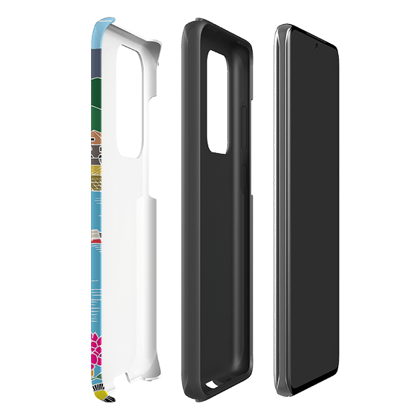 Samsung phone case-Quaint Harbour By Kate Heiss-Product Details Raised bevel to protect screen from scratches. Impact resistant polycarbonate shell and shock absorbing inner TPU liner. Secure fit with design wrapping around side of the case and full access to ports. Compatible with Qi-standard wireless charging. Thickness 1/8 inch (3mm), weight 30g. Compatibility See drop down menu for options, please select the right case as we print to order.-Stringberry