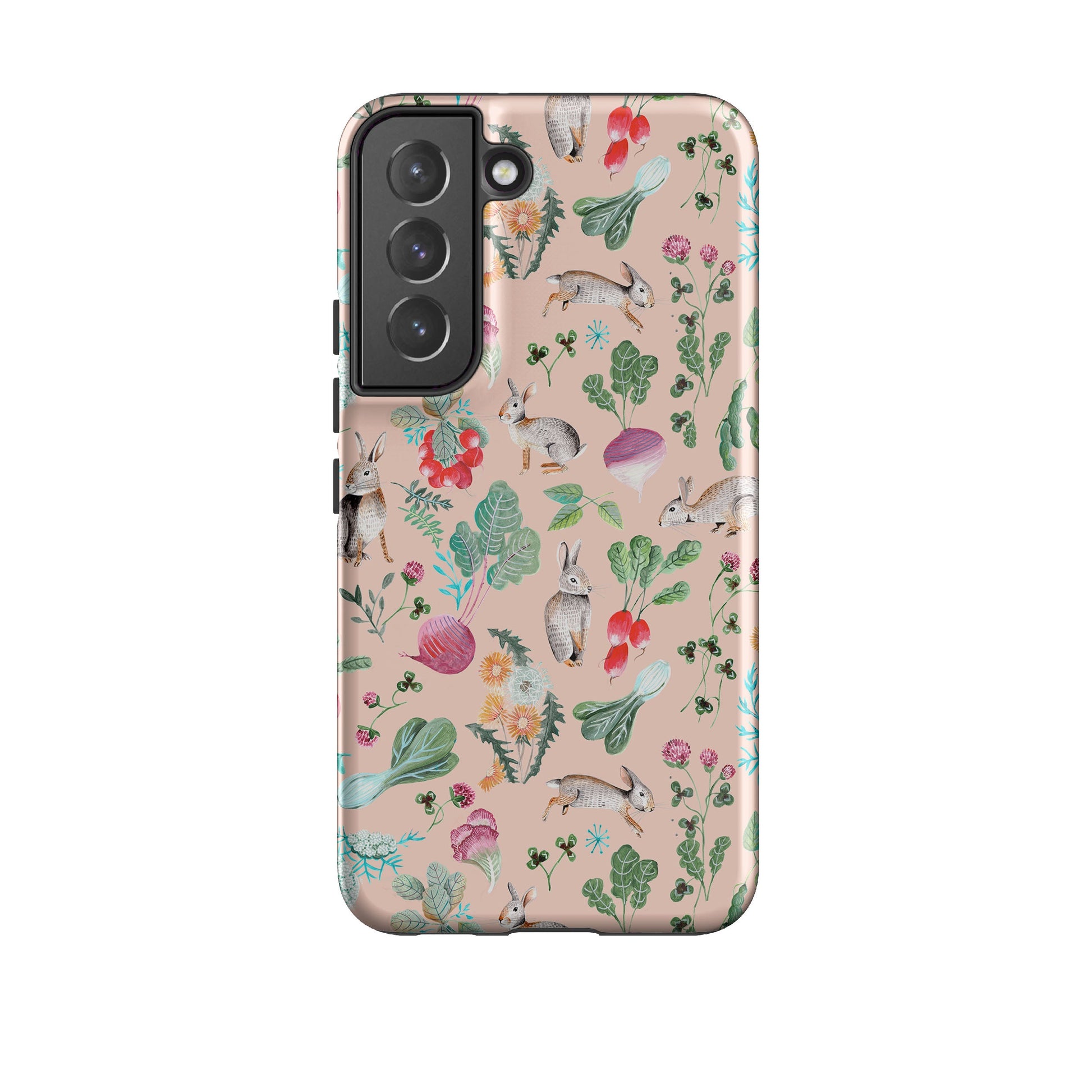 Samsung phone case-Rabbits By Caroline Bonne Muller-Product Details Raised bevel to protect screen from scratches. Impact resistant polycarbonate shell and shock absorbing inner TPU liner. Secure fit with design wrapping around side of the case and full access to ports. Compatible with Qi-standard wireless charging. Thickness 1/8 inch (3mm), weight 30g. Compatibility See drop down menu for options, please select the right case as we print to order.-Stringberry