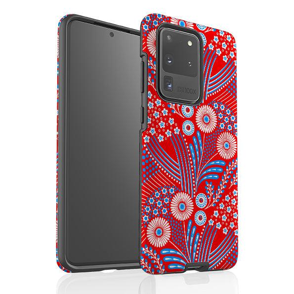 Samsung phone case-Red Bouquet By Cressida Bell-Product Details Raised bevel to protect screen from scratches. Impact resistant polycarbonate shell and shock absorbing inner TPU liner. Secure fit with design wrapping around side of the case and full access to ports. Compatible with Qi-standard wireless charging. Thickness 1/8 inch (3mm), weight 30g. Compatibility See drop down menu for options, please select the right case as we print to order.-Stringberry
