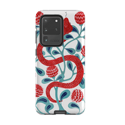 Samsung phone case-Redsnake By Bex Parkin-Product Details Raised bevel to protect screen from scratches. Impact resistant polycarbonate shell and shock absorbing inner TPU liner. Secure fit with design wrapping around side of the case and full access to ports. Compatible with Qi-standard wireless charging. Thickness 1/8 inch (3mm), weight 30g. Compatibility See drop down menu for options, please select the right case as we print to order.-Stringberry