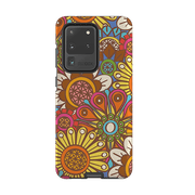 Samsung phone case-Retro Posy By Amelia Bowman-Product Details Raised bevel to protect screen from scratches. Impact resistant polycarbonate shell and shock absorbing inner TPU liner. Secure fit with design wrapping around side of the case and full access to ports. Compatible with Qi-standard wireless charging. Thickness 1/8 inch (3mm), weight 30g. Compatibility See drop down menu for options, please select the right case as we print to order.-Stringberry