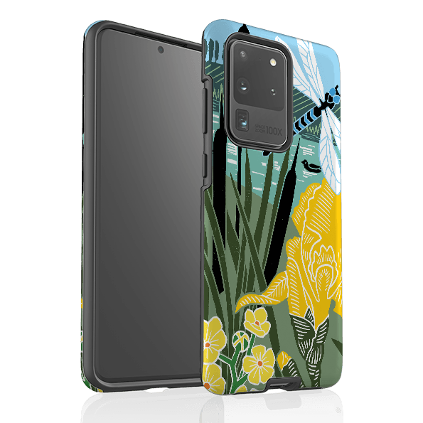 Samsung phone case-Riverside By Kate Heiss-Product Details Raised bevel to protect screen from scratches. Impact resistant polycarbonate shell and shock absorbing inner TPU liner. Secure fit with design wrapping around side of the case and full access to ports. Compatible with Qi-standard wireless charging. Thickness 1/8 inch (3mm), weight 30g. Compatibility See drop down menu for options, please select the right case as we print to order.-Stringberry