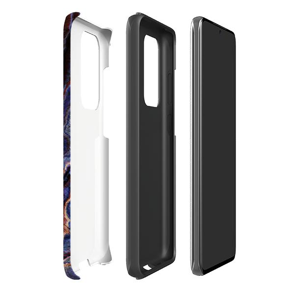 Samsung phone case-Royal Agate-Product Details Raised bevel to protect screen from scratches. Impact resistant polycarbonate shell and shock absorbing inner TPU liner. Secure fit with design wrapping around side of the case and full access to ports. Compatible with Qi-standard wireless charging. Thickness 1/8 inch (3mm), weight 30g. Compatibility See drop down menu for options, please select the right case as we print to order.-Stringberry