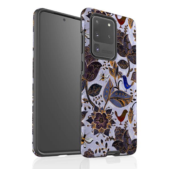 Samsung phone case-Royal Botanical-Product Details Raised bevel to protect screen from scratches. Impact resistant polycarbonate shell and shock absorbing inner TPU liner. Secure fit with design wrapping around side of the case and full access to ports. Compatible with Qi-standard wireless charging. Thickness 1/8 inch (3mm), weight 30g. Compatibility See drop down menu for options, please select the right case as we print to order.-Stringberry