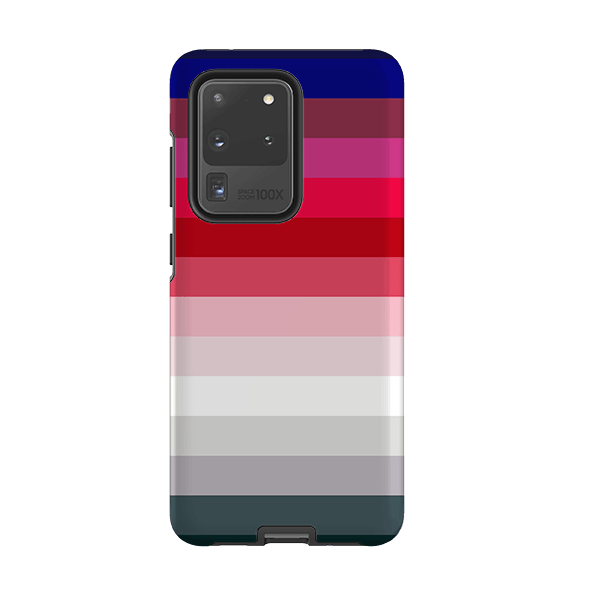 Samsung phone case-Ruby Horizon By Kitty Joseph-Product Details Raised bevel to protect screen from scratches. Impact resistant polycarbonate shell and shock absorbing inner TPU liner. Secure fit with design wrapping around side of the case and full access to ports. Compatible with Qi-standard wireless charging. Thickness 1/8 inch (3mm), weight 30g. Compatibility See drop down menu for options, please select the right case as we print to order.-Stringberry