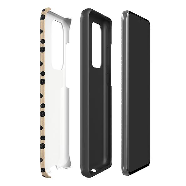 Samsung phone case-Sand Dots-Product Details Raised bevel to protect screen from scratches. Impact resistant polycarbonate shell and shock absorbing inner TPU liner. Secure fit with design wrapping around side of the case and full access to ports. Compatible with Qi-standard wireless charging. Thickness 1/8 inch (3mm), weight 30g. Compatibility See drop down menu for options, please select the right case as we print to order.-Stringberry