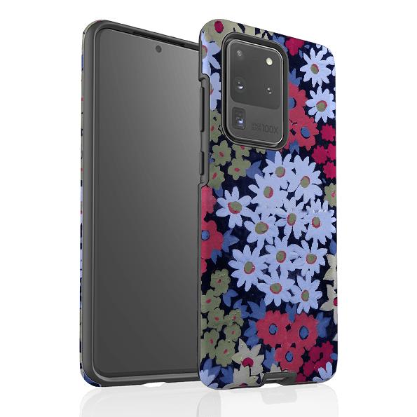 Samsung phone case-Sandpiper Floral By Sarah Campbell-Product Details Raised bevel to protect screen from scratches. Impact resistant polycarbonate shell and shock absorbing inner TPU liner. Secure fit with design wrapping around side of the case and full access to ports. Compatible with Qi-standard wireless charging. Thickness 1/8 inch (3mm), weight 30g. Compatibility See drop down menu for options, please select the right case as we print to order.-Stringberry