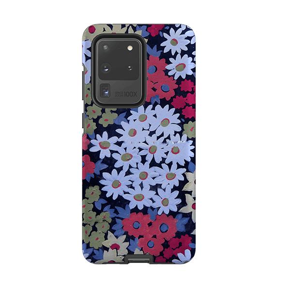 Samsung phone case-Sandpiper Floral By Sarah Campbell-Product Details Raised bevel to protect screen from scratches. Impact resistant polycarbonate shell and shock absorbing inner TPU liner. Secure fit with design wrapping around side of the case and full access to ports. Compatible with Qi-standard wireless charging. Thickness 1/8 inch (3mm), weight 30g. Compatibility See drop down menu for options, please select the right case as we print to order.-Stringberry