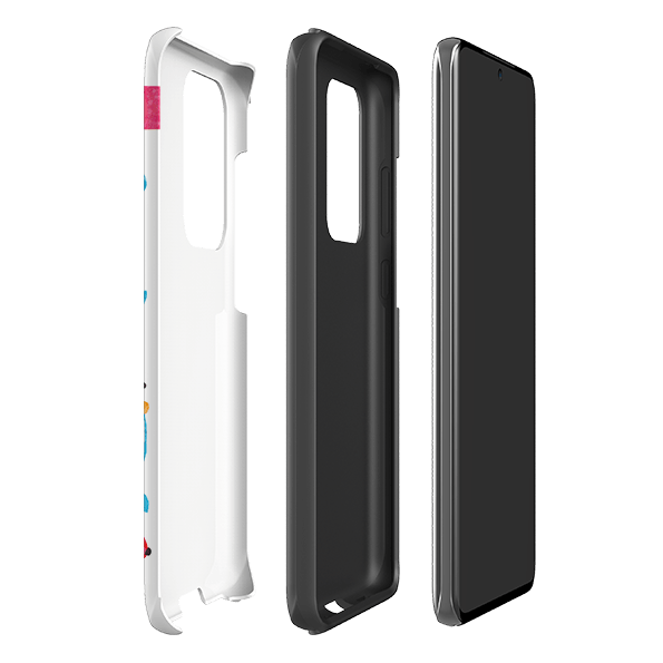Samsung phone case-Sausage Dog By Tracey English-Product Details Raised bevel to protect screen from scratches. Impact resistant polycarbonate shell and shock absorbing inner TPU liner. Secure fit with design wrapping around side of the case and full access to ports. Compatible with Qi-standard wireless charging. Thickness 1/8 inch (3mm), weight 30g. Compatibility See drop down menu for options, please select the right case as we print to order.-Stringberry