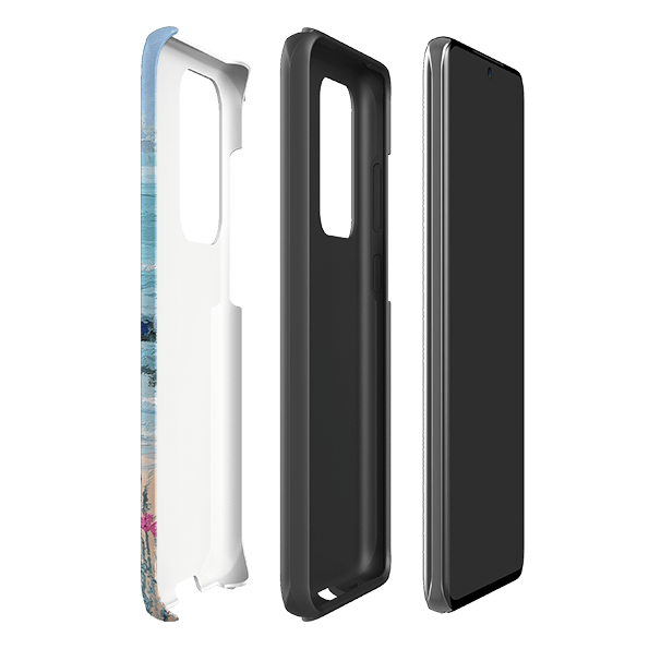 Samsung phone case-Seascape By Mary Stubberfield-Product Details Raised bevel to protect screen from scratches. Impact resistant polycarbonate shell and shock absorbing inner TPU liner. Secure fit with design wrapping around side of the case and full access to ports. Compatible with Qi-standard wireless charging. Thickness 1/8 inch (3mm), weight 30g. Compatibility See drop down menu for options, please select the right case as we print to order.-Stringberry