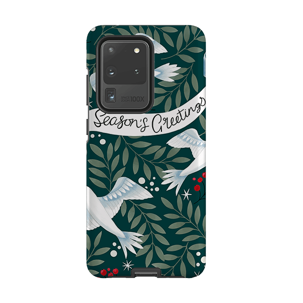 Samsung phone case-Seasons Greetings By Bex Parkin-Product Details Raised bevel to protect screen from scratches. Impact resistant polycarbonate shell and shock absorbing inner TPU liner. Secure fit with design wrapping around side of the case and full access to ports. Compatible with Qi-standard wireless charging. Thickness 1/8 inch (3mm), weight 30g. Compatibility See drop down menu for options, please select the right case as we print to order.-Stringberry