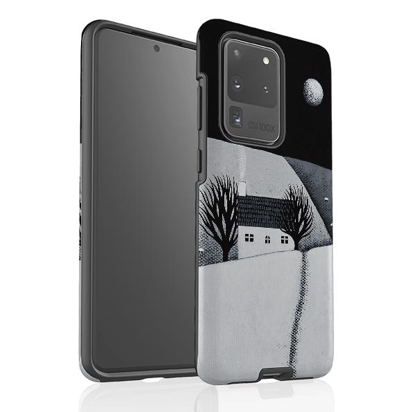 Samsung phone case-Sheep Fields By Natasha Newton-Product Details Raised bevel to protect screen from scratches. Impact resistant polycarbonate shell and shock absorbing inner TPU liner. Secure fit with design wrapping around side of the case and full access to ports. Compatible with Qi-standard wireless charging. Thickness 1/8 inch (3mm), weight 30g. Compatibility See drop down menu for options, please select the right case as we print to order.-Stringberry
