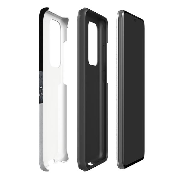 Samsung phone case-Sheep Fields By Natasha Newton-Product Details Raised bevel to protect screen from scratches. Impact resistant polycarbonate shell and shock absorbing inner TPU liner. Secure fit with design wrapping around side of the case and full access to ports. Compatible with Qi-standard wireless charging. Thickness 1/8 inch (3mm), weight 30g. Compatibility See drop down menu for options, please select the right case as we print to order.-Stringberry