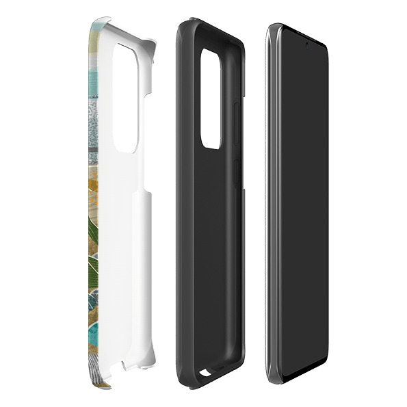 Samsung phone case-Shoreline By Liane Payne-Product Details Raised bevel to protect screen from scratches. Impact resistant polycarbonate shell and shock absorbing inner TPU liner. Secure fit with design wrapping around side of the case and full access to ports. Compatible with Qi-standard wireless charging. Thickness 1/8 inch (3mm), weight 30g. Compatibility See drop down menu for options, please select the right case as we print to order.-Stringberry