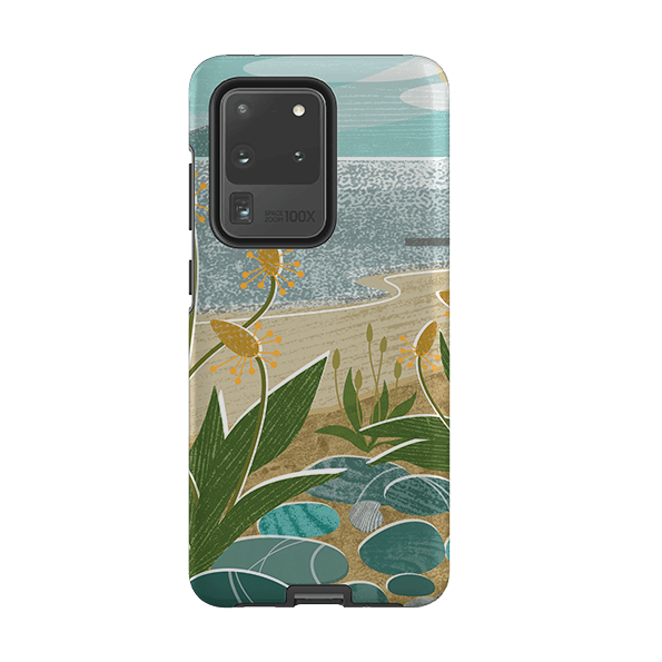 Samsung phone case-Shoreline By Liane Payne-Product Details Raised bevel to protect screen from scratches. Impact resistant polycarbonate shell and shock absorbing inner TPU liner. Secure fit with design wrapping around side of the case and full access to ports. Compatible with Qi-standard wireless charging. Thickness 1/8 inch (3mm), weight 30g. Compatibility See drop down menu for options, please select the right case as we print to order.-Stringberry