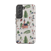 Samsung phone case-Skiing By Caroline Bonne Muller-Product Details Raised bevel to protect screen from scratches. Impact resistant polycarbonate shell and shock absorbing inner TPU liner. Secure fit with design wrapping around side of the case and full access to ports. Compatible with Qi-standard wireless charging. Thickness 1/8 inch (3mm), weight 30g. Compatibility See drop down menu for options, please select the right case as we print to order.-Stringberry