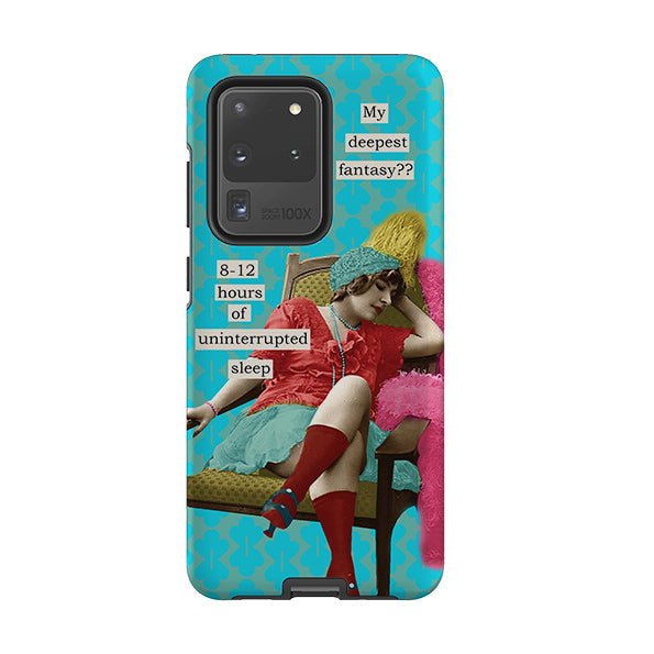 Samsung phone case-Sleep By Clare Jordan-Product Details Raised bevel to protect screen from scratches. Impact resistant polycarbonate shell and shock absorbing inner TPU liner. Secure fit with design wrapping around side of the case and full access to ports. Compatible with Qi-standard wireless charging. Thickness 1/8 inch (3mm), weight 30g. Compatibility See drop down menu for options, please select the right case as we print to order.-Stringberry